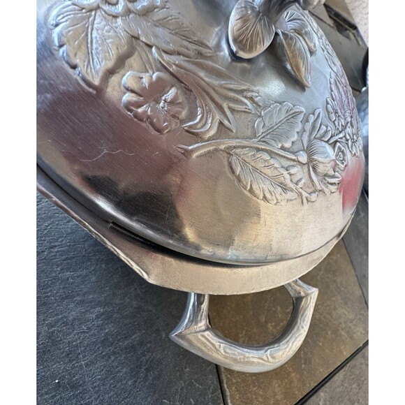 Everlast Hand Forged Aluminum Covered Serving Dish Roses Casserole Handmade - Picture 11 of 16